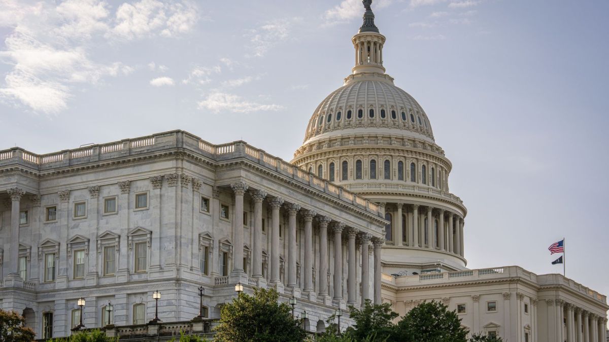 Stunning daytime view of the US Capitol Building in Washington DC, showcasing its architectural grandeur and iconic dome.