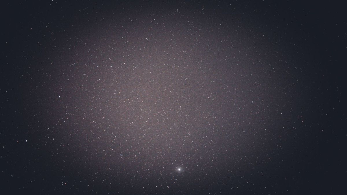 A breathtaking view of a starry night sky featuring a dense cluster of stars in the cosmos.